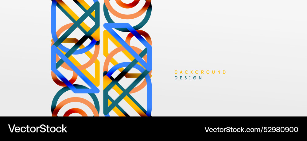 Abstract background - colorful circle lines Abstract background - colorful circle lines Vector Image