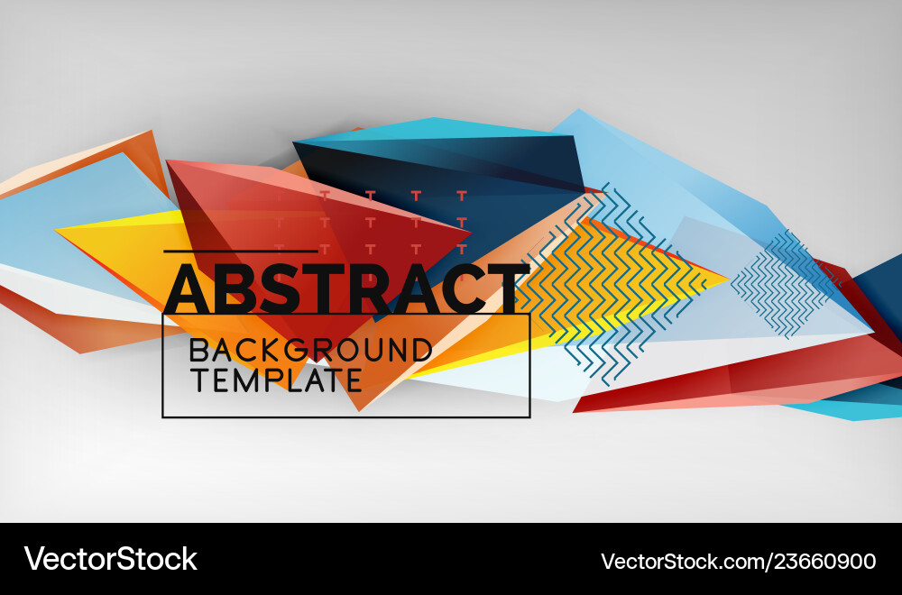 Abstract color triangles geometric background Vector Image