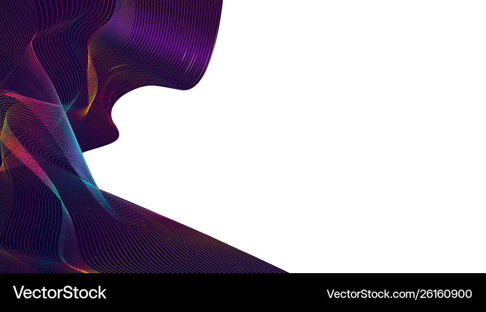Abstract colorful gradient mesh on white vector image