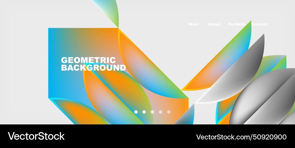 Abstract geometric shapes web design page Abstract geometric shapes web design page vector image