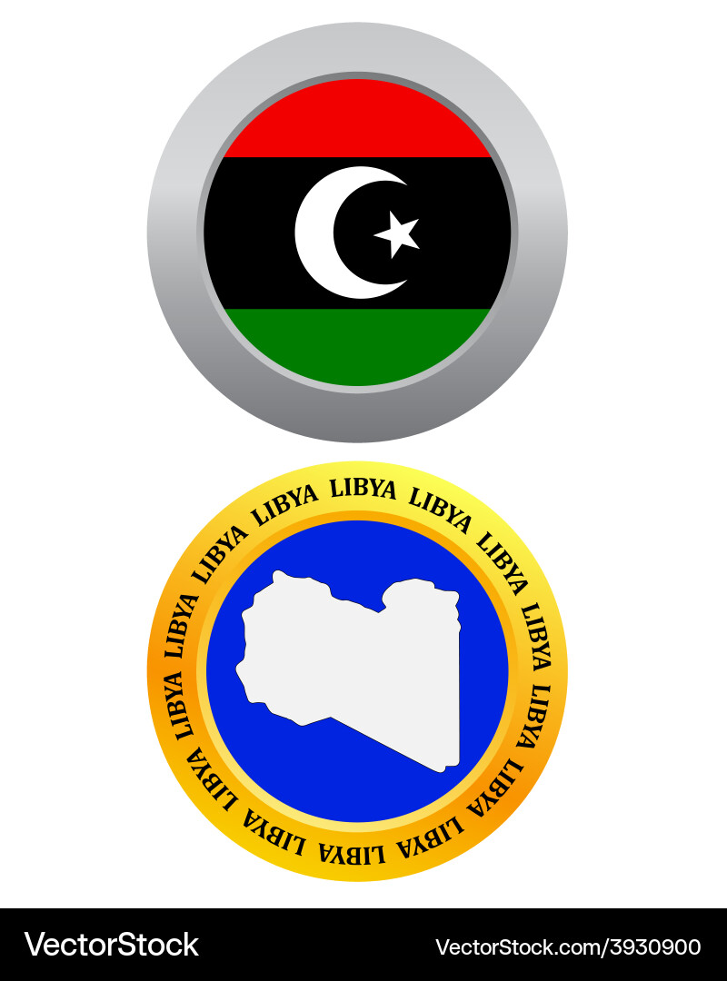 Button as a symbol libya Vector Image