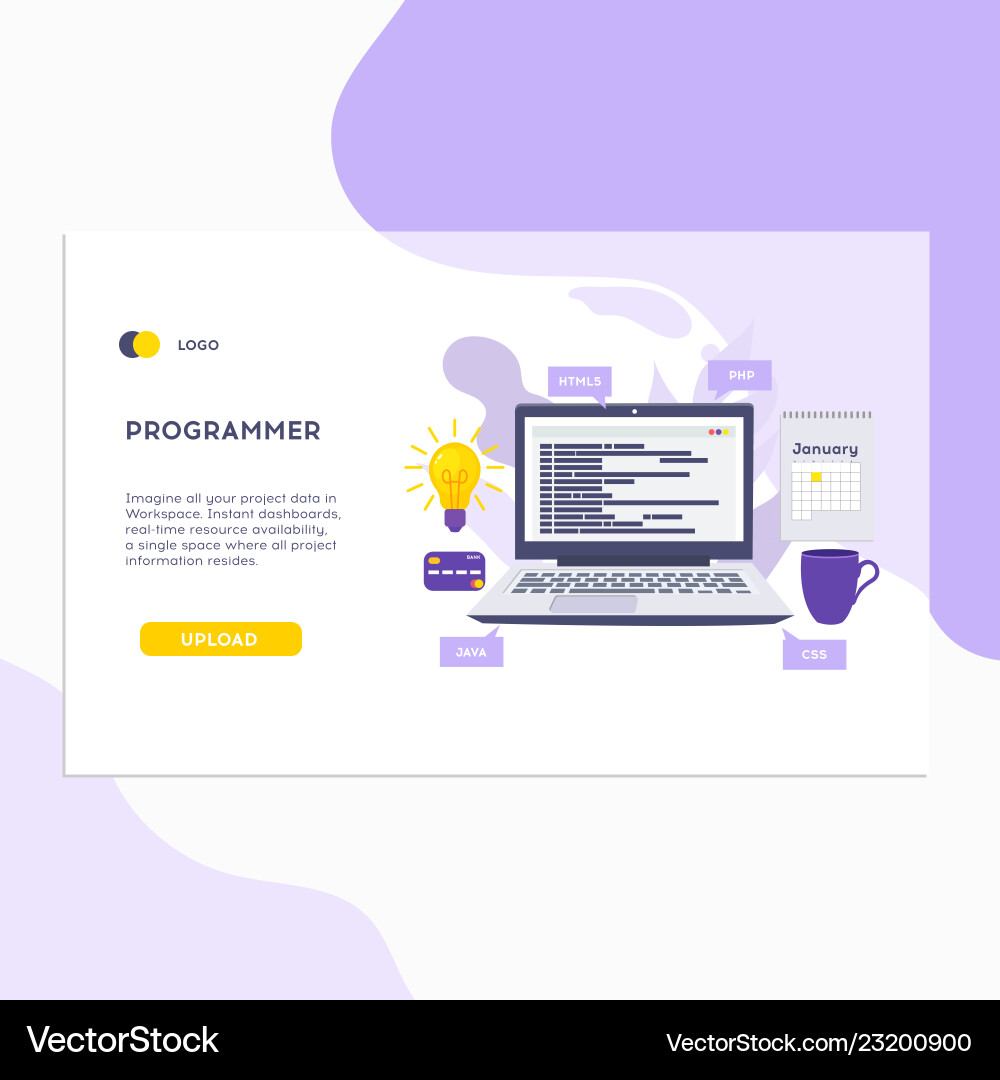 Coder's Workspace vector image