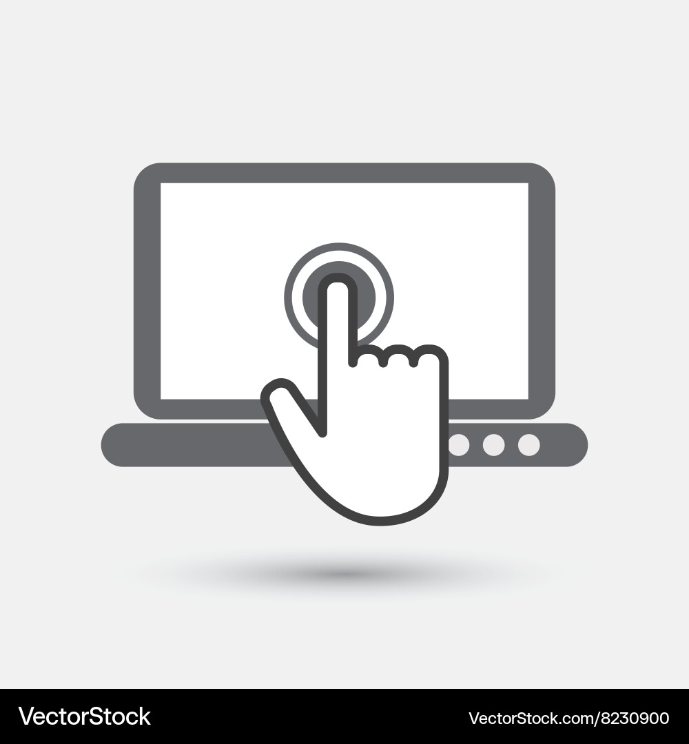 Cursor and laptop design Vector Image