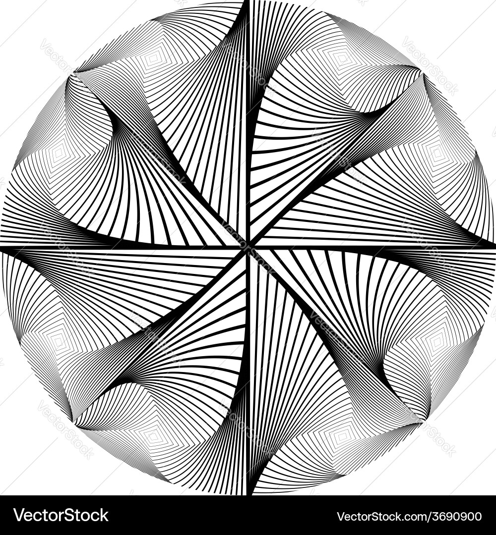 Design monochrome circular abstract background vector image