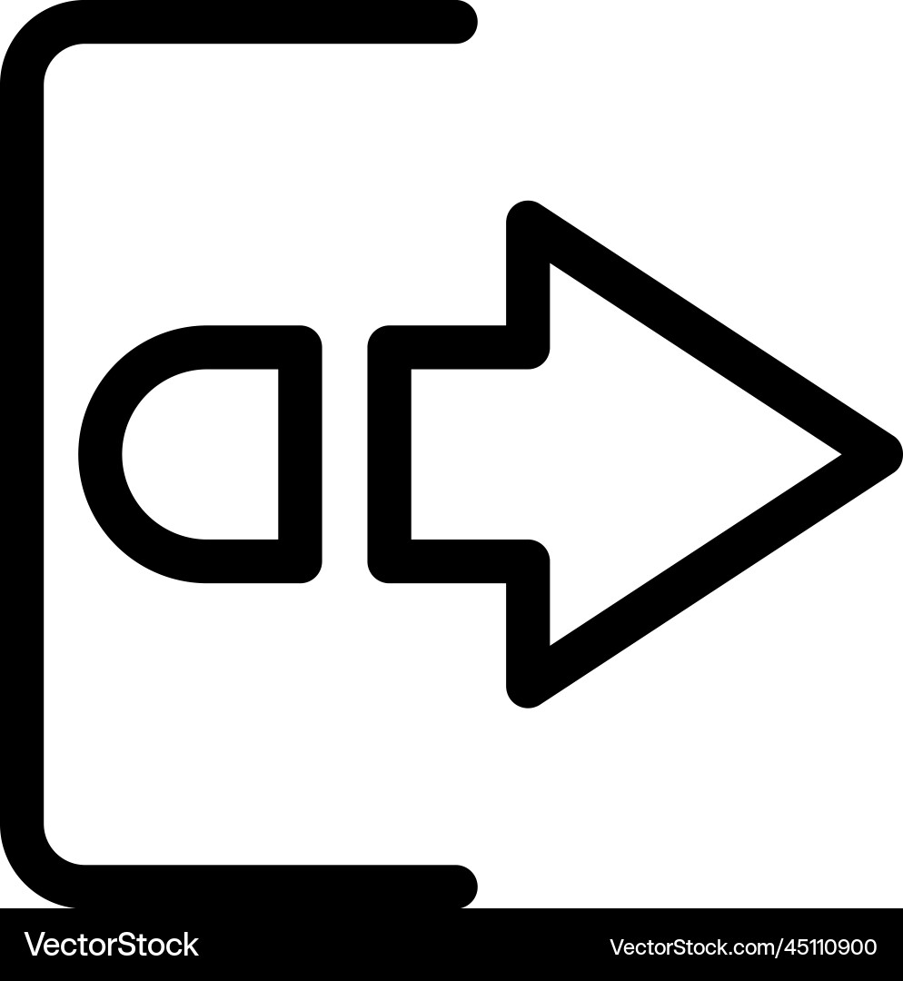 Exit arrow icon vector image