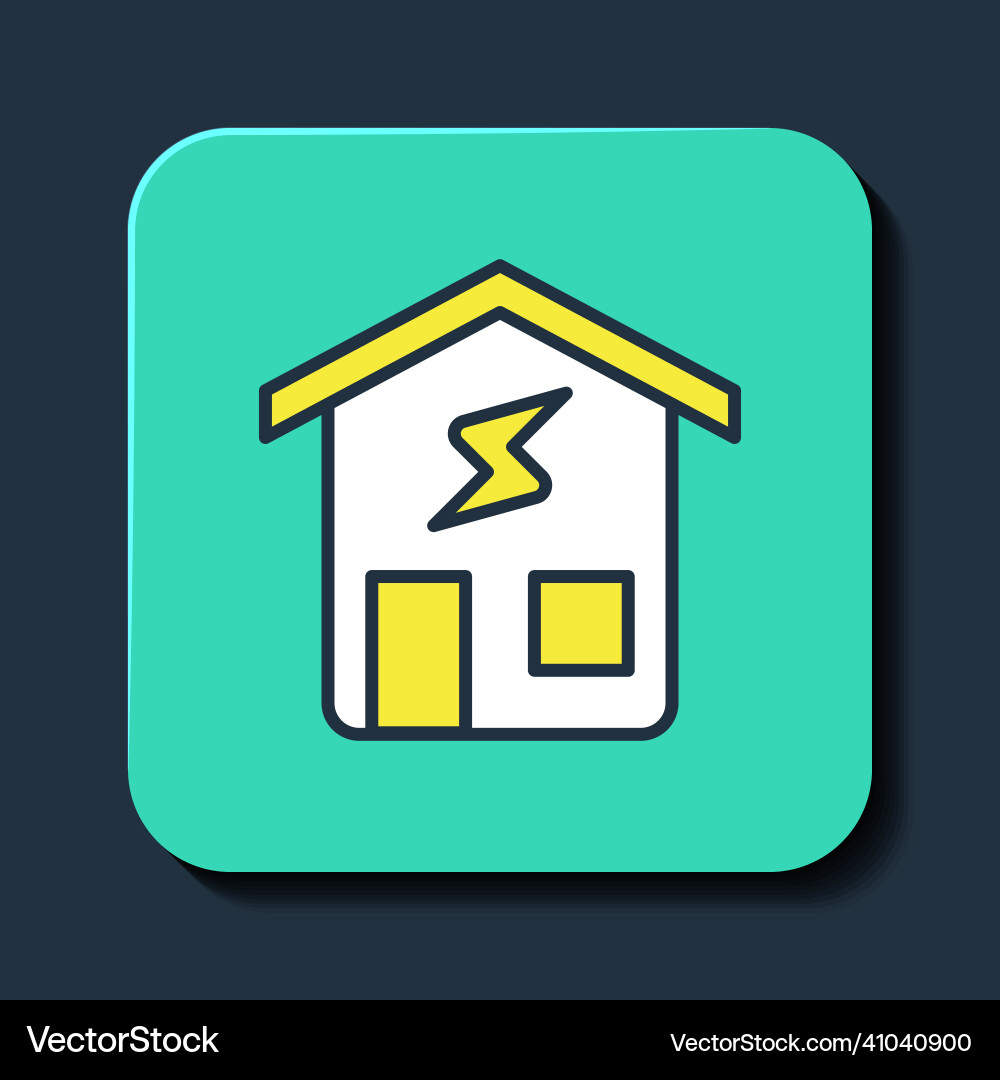 Filled outline smart home icon isolated on blue Filled outline smart home icon isolated on blue vector image
