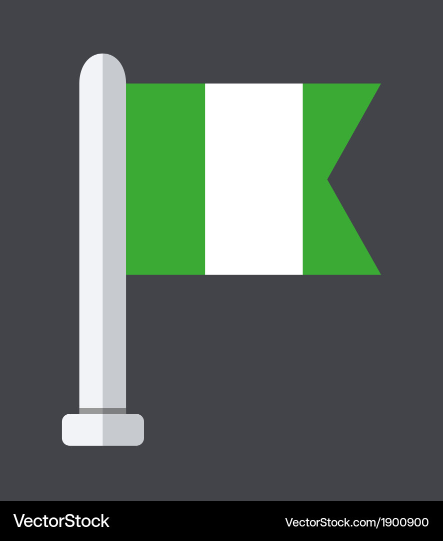 Flat modern flag on sample background Vector Image