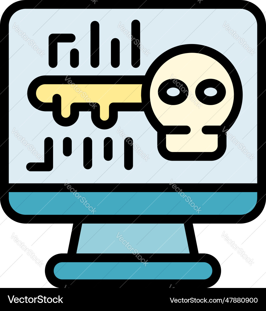 Hacker fraud icon flat Hacker fraud icon flat vector image