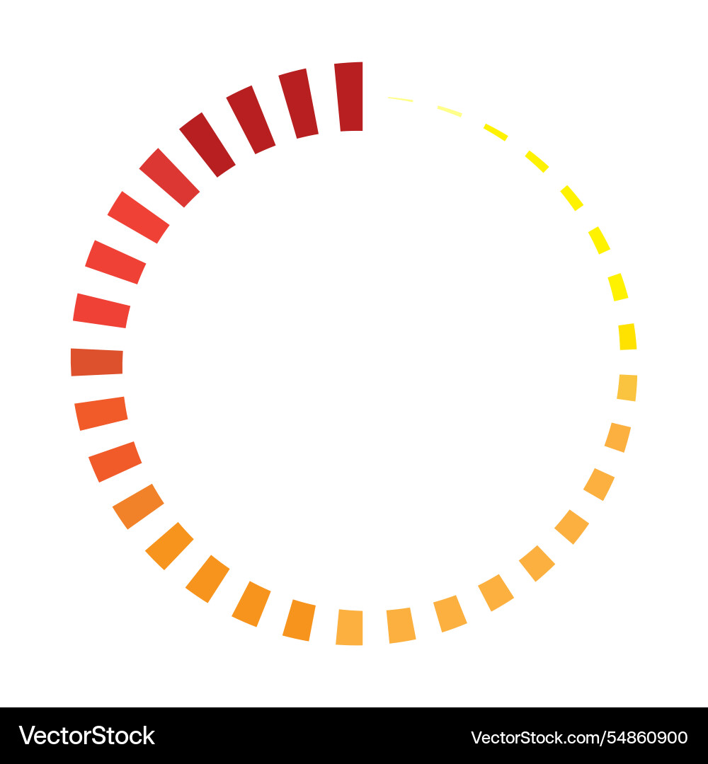 Kreisförmige Gradientenstange Timer rot Kreisförmige Gradientenstange Timer rot vektorbild