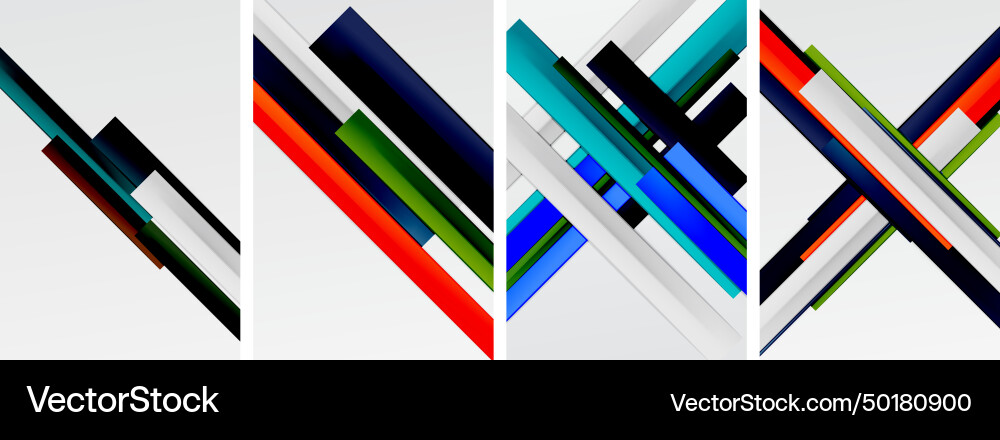 Minimal lines and color stripes poster abstract Minimal lines and color stripes poster abstract vector image
