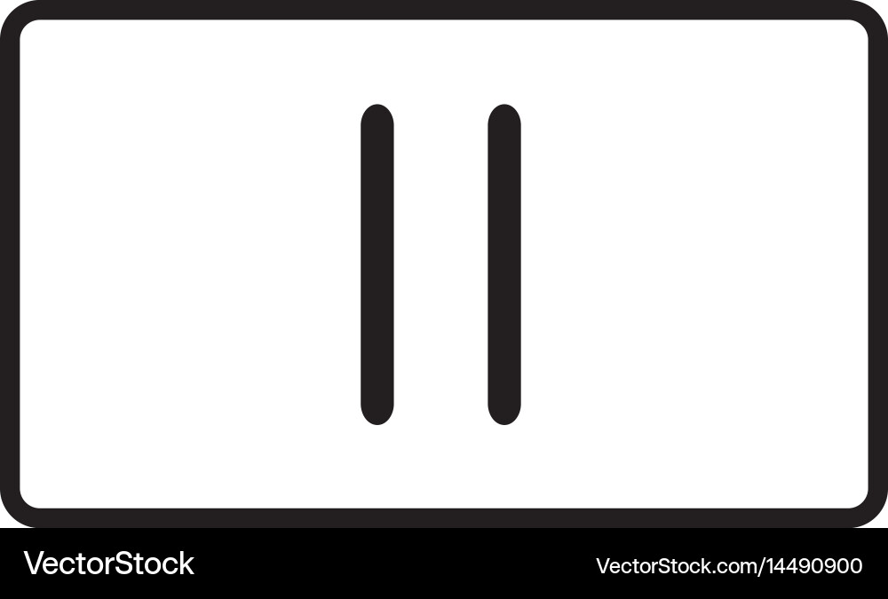 Pause button on white background icon vector image