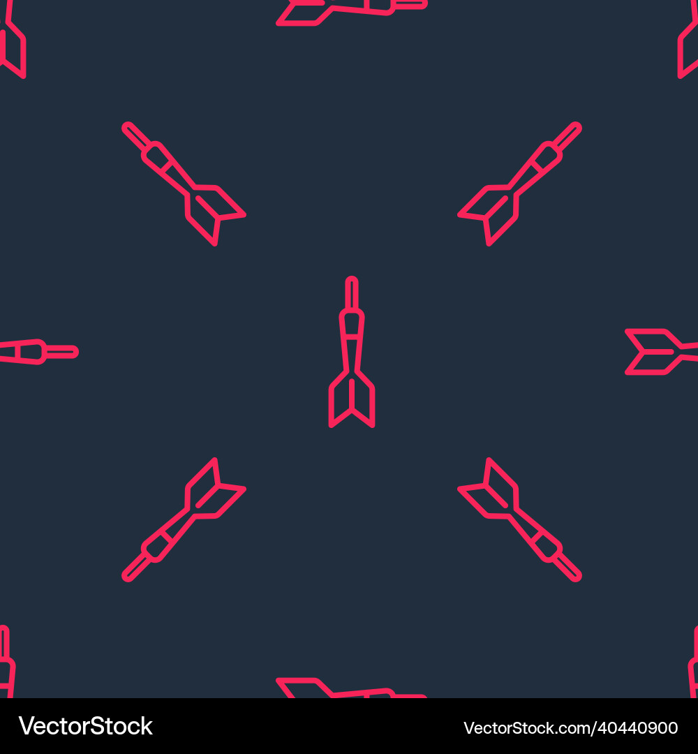 Red line dart arrow icon isolated seamless pattern Red line dart arrow icon isolated seamless pattern vector image