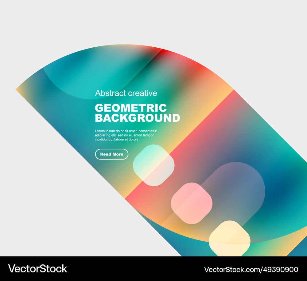 Round triangle and square composition Round triangle and square composition vector image