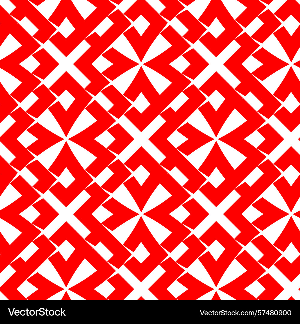 Seamless abstract geometric pattern with red vector image