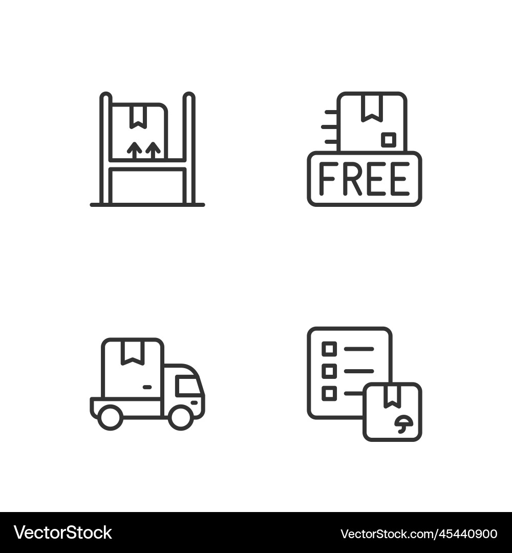 Set line verification of delivery list Set line verification of delivery list Vector Image