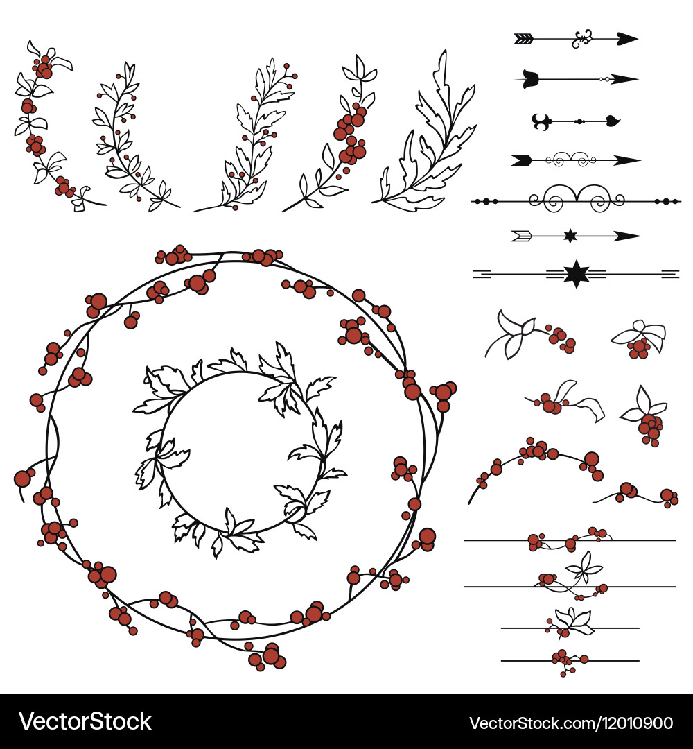 Set of elements for design vector image