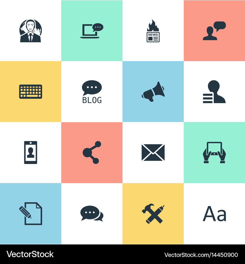 Set of simple user icons vector image