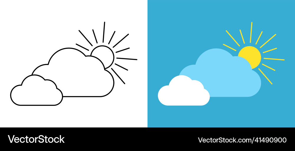 Set with different weather icons Vector Image