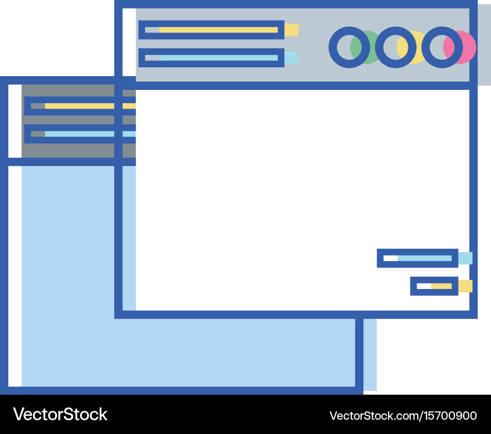 Technology windows element and website document vector image