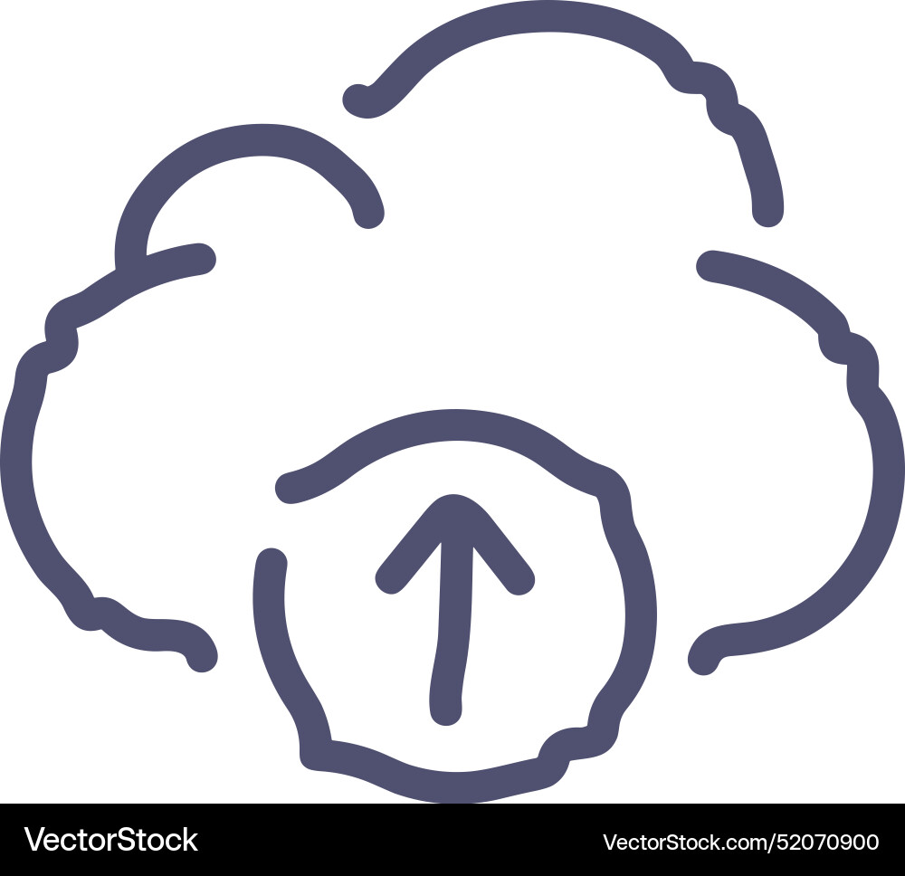 Upload outline icon symbol image Vector Image