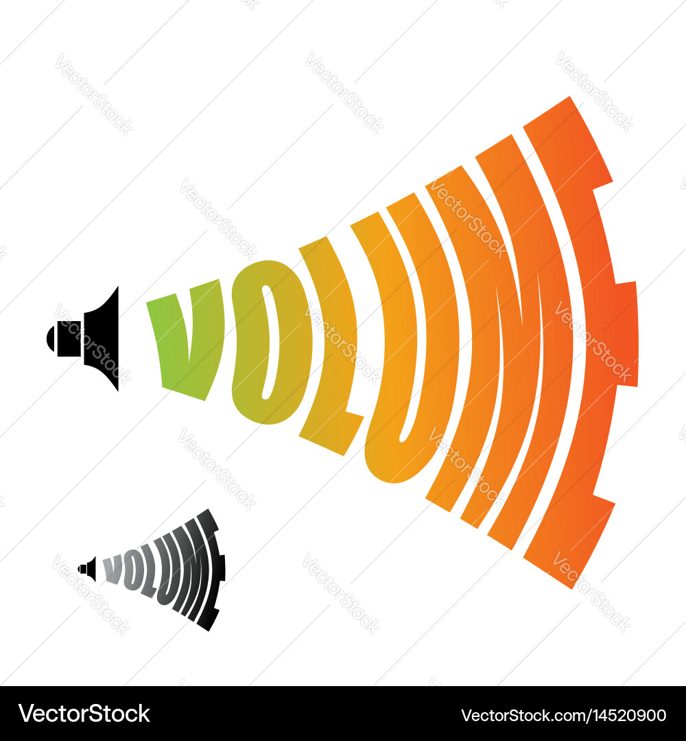 Volume sound level changing loudness Vector Image