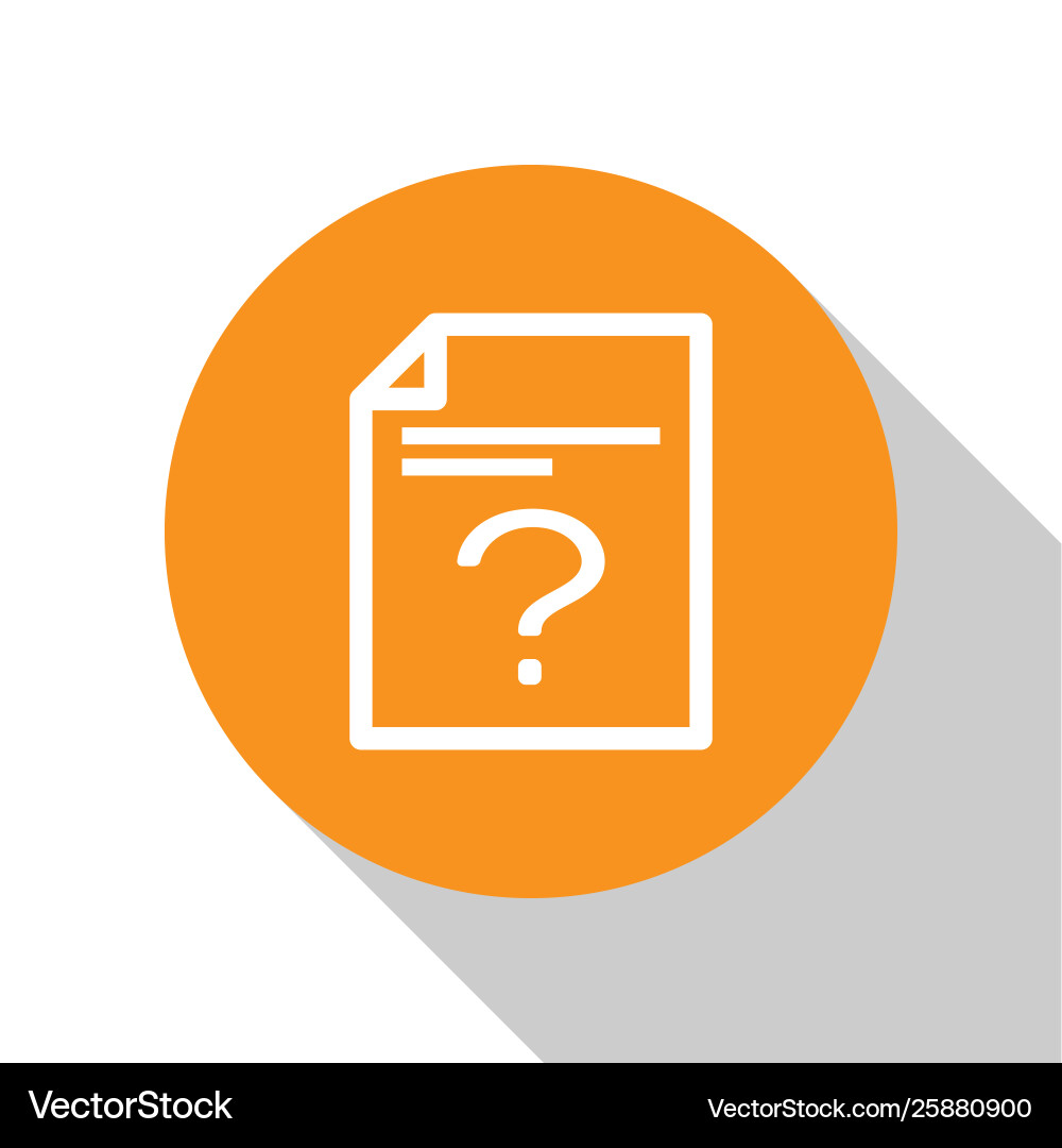 White unknown document icon isolated on Vector Image