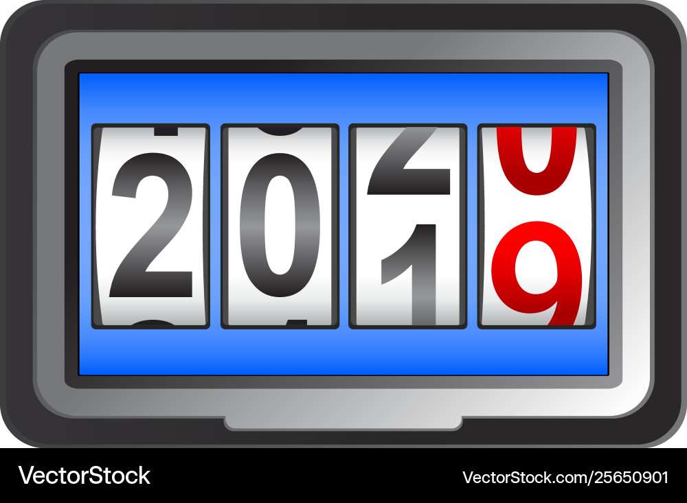 2020 new year counter change calendar 2020 new year counter change calendar vector image