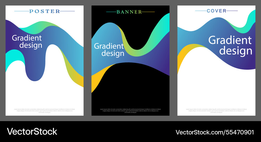 Abstract gradient design template the idea vector image