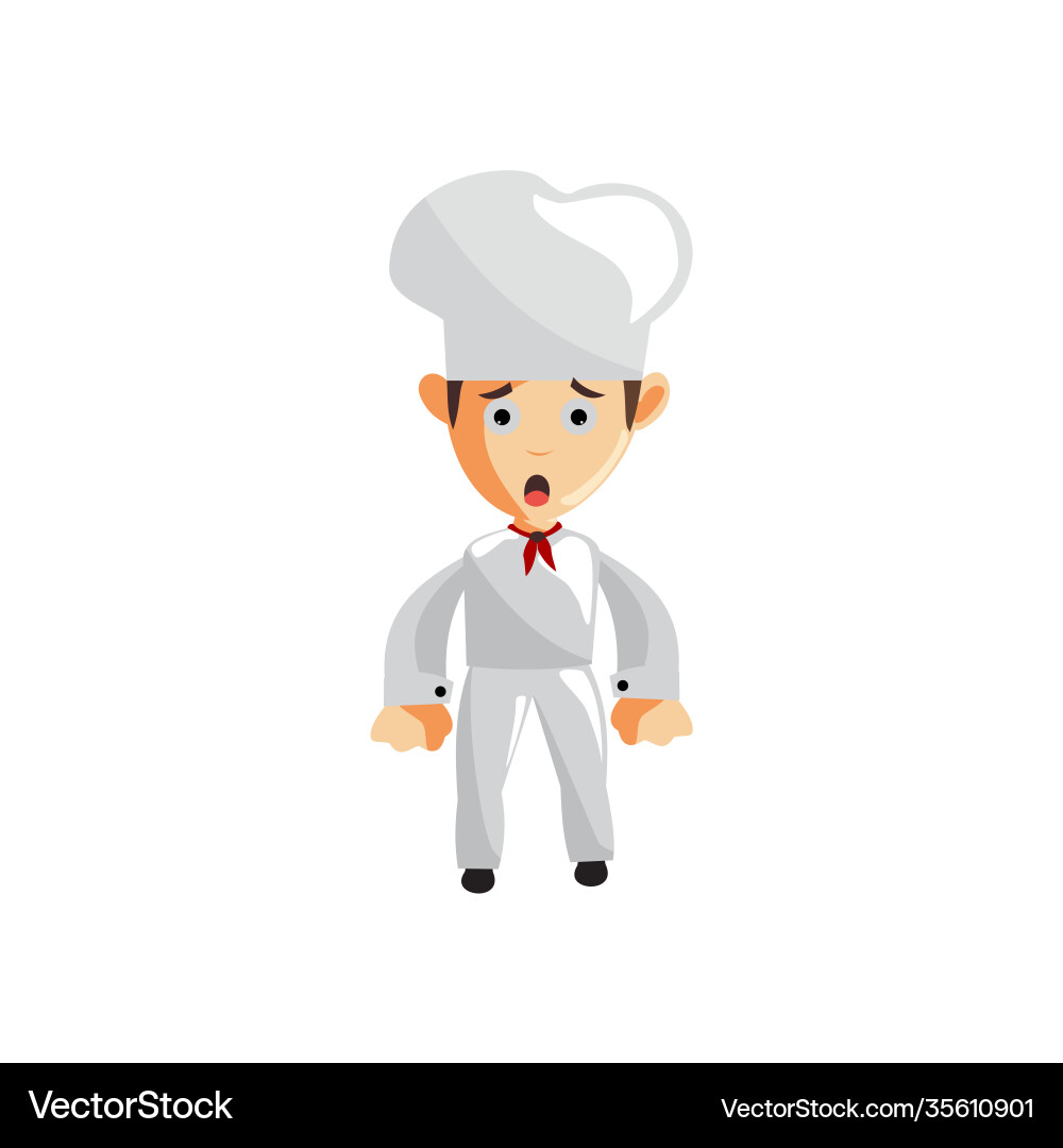 Chef character creation template pose isolated Chef character creation template pose isolated vector image