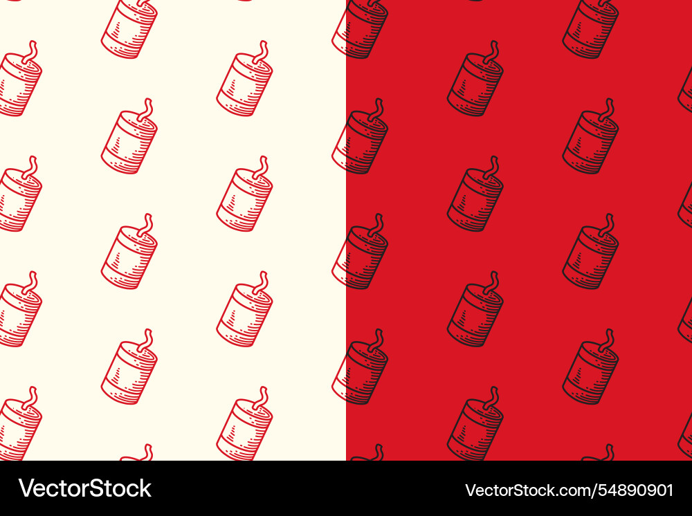 Chinese firecracker seamless pattern background Chinese firecracker seamless pattern background Vector Image