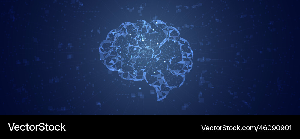 Conceptual technology of artificial intelligence vector image
