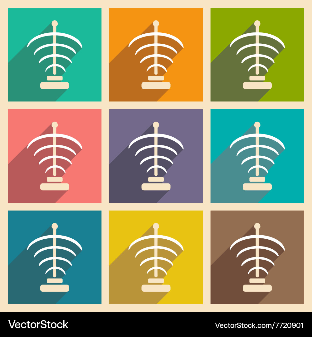 Flat with shadow concept and mobile application Vector Image