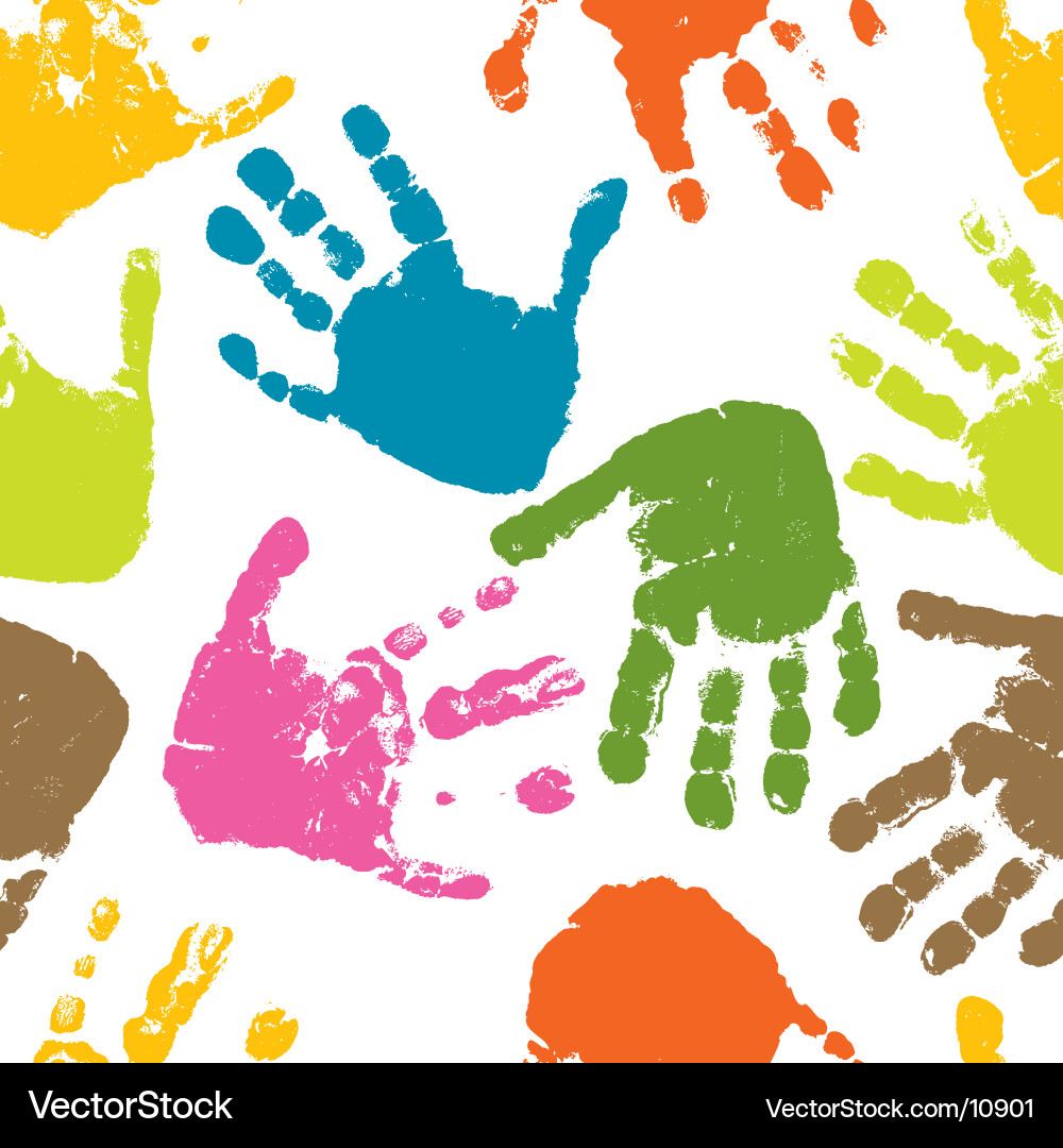 Handprint Pattern vector image