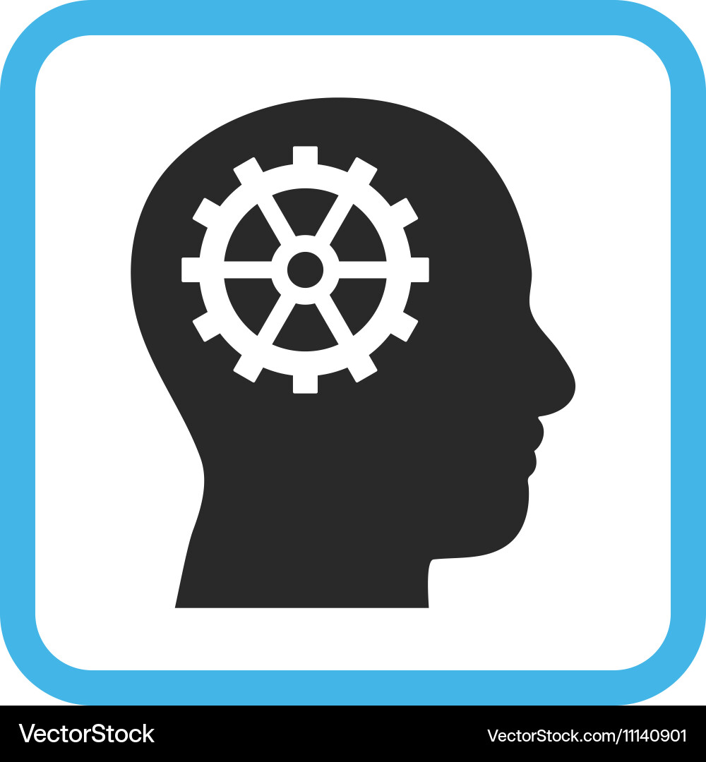Intellect icon in a frame Vector Image