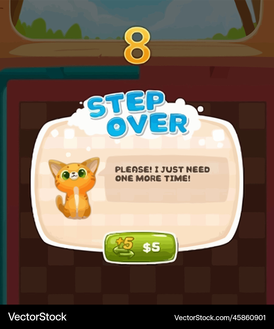 Komplettes Set von Level-Taste Spiel ui Pop-up-Symbol Vektorbild