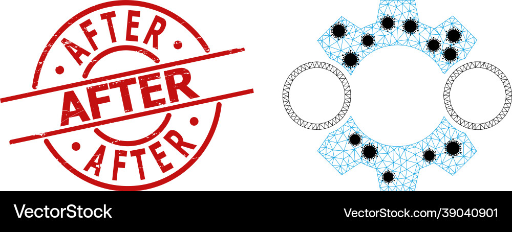 Nanobot carcass mesh icon with pathogen nodes Nanobot carcass mesh icon with pathogen nodes Vector Image