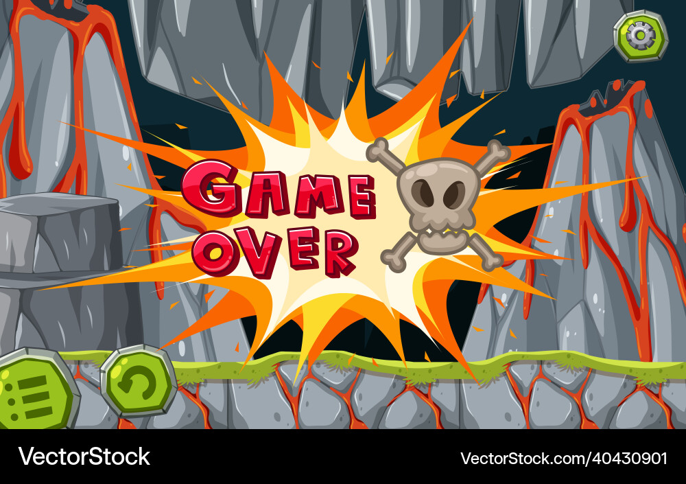 Platform game user interface design Platform game user interface design vector image