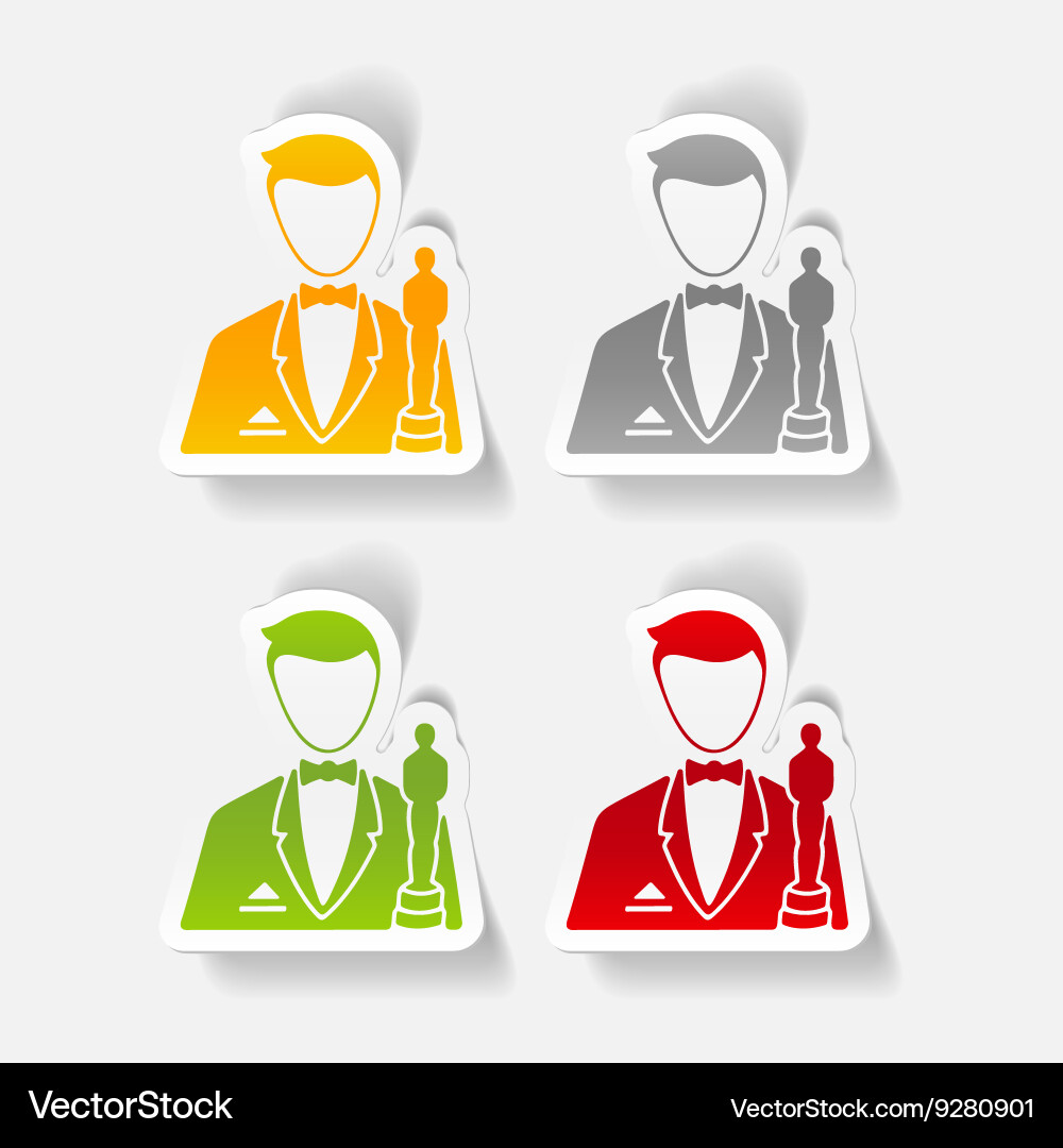 Realistic design element actor Vector Image