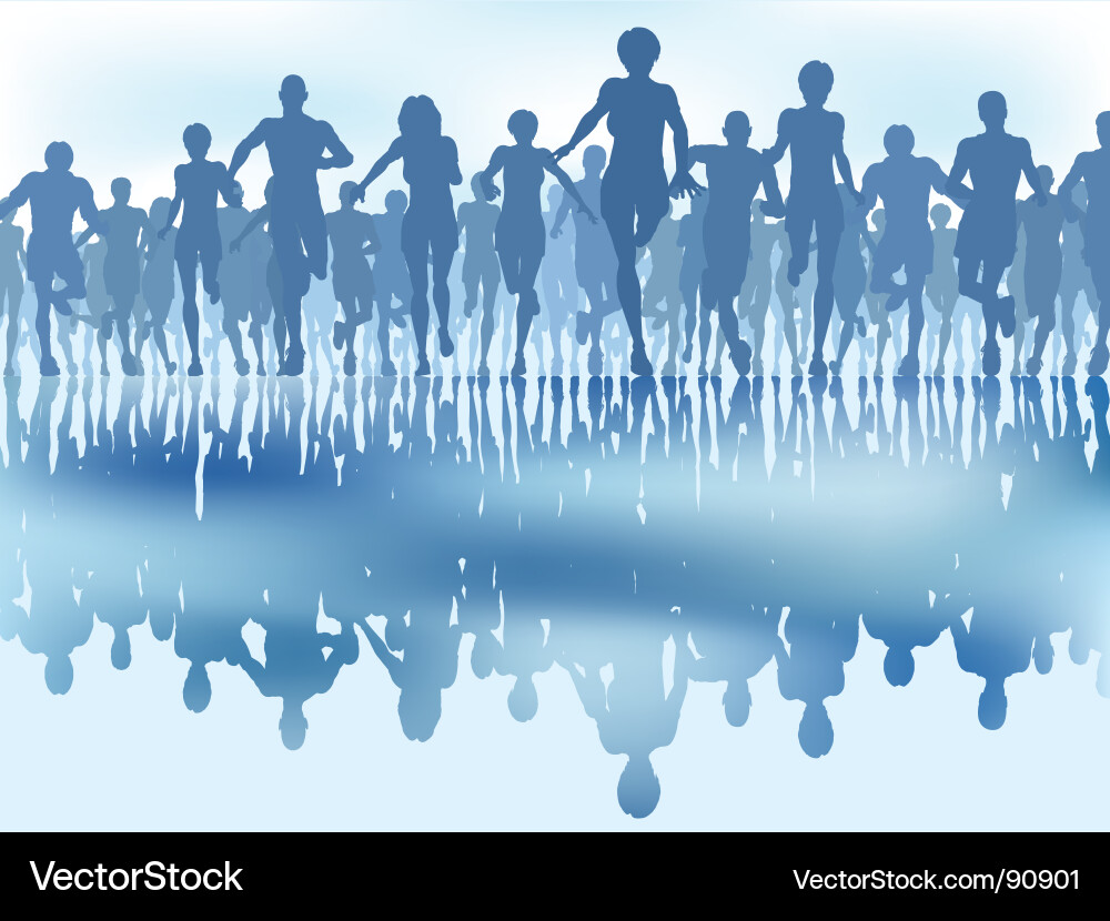Running Reflections Vector Image