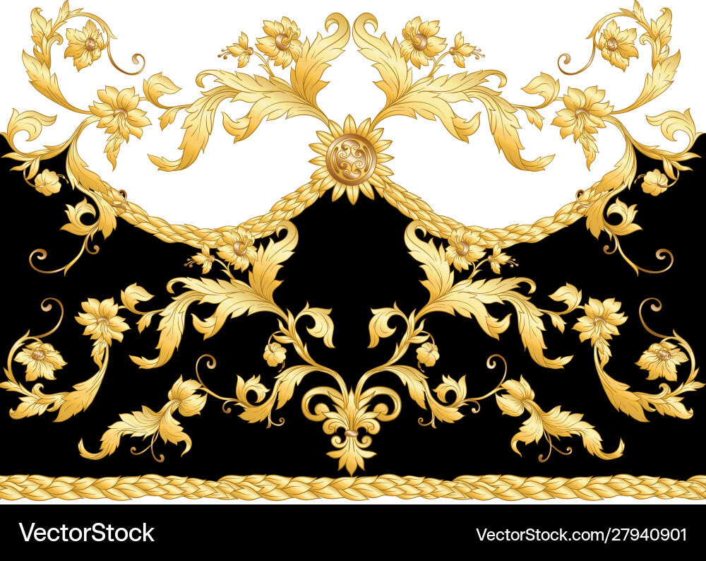 Seamless pattern background in baroque Seamless pattern background in baroque vector image