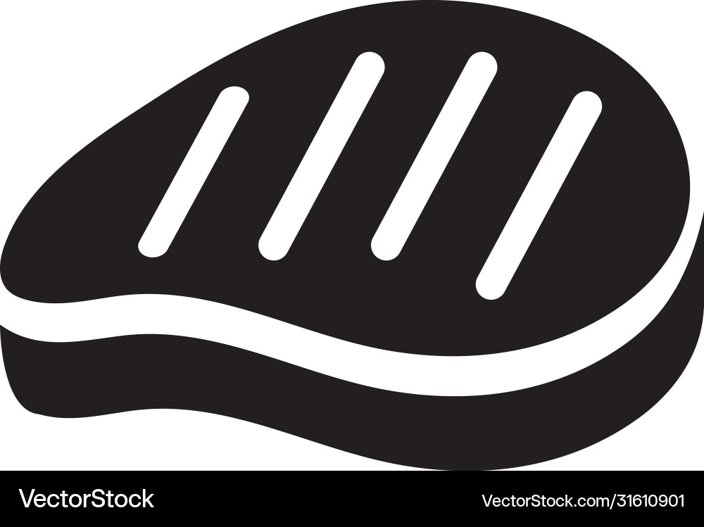 Steak meat beef line style Royalty Free Vector Image