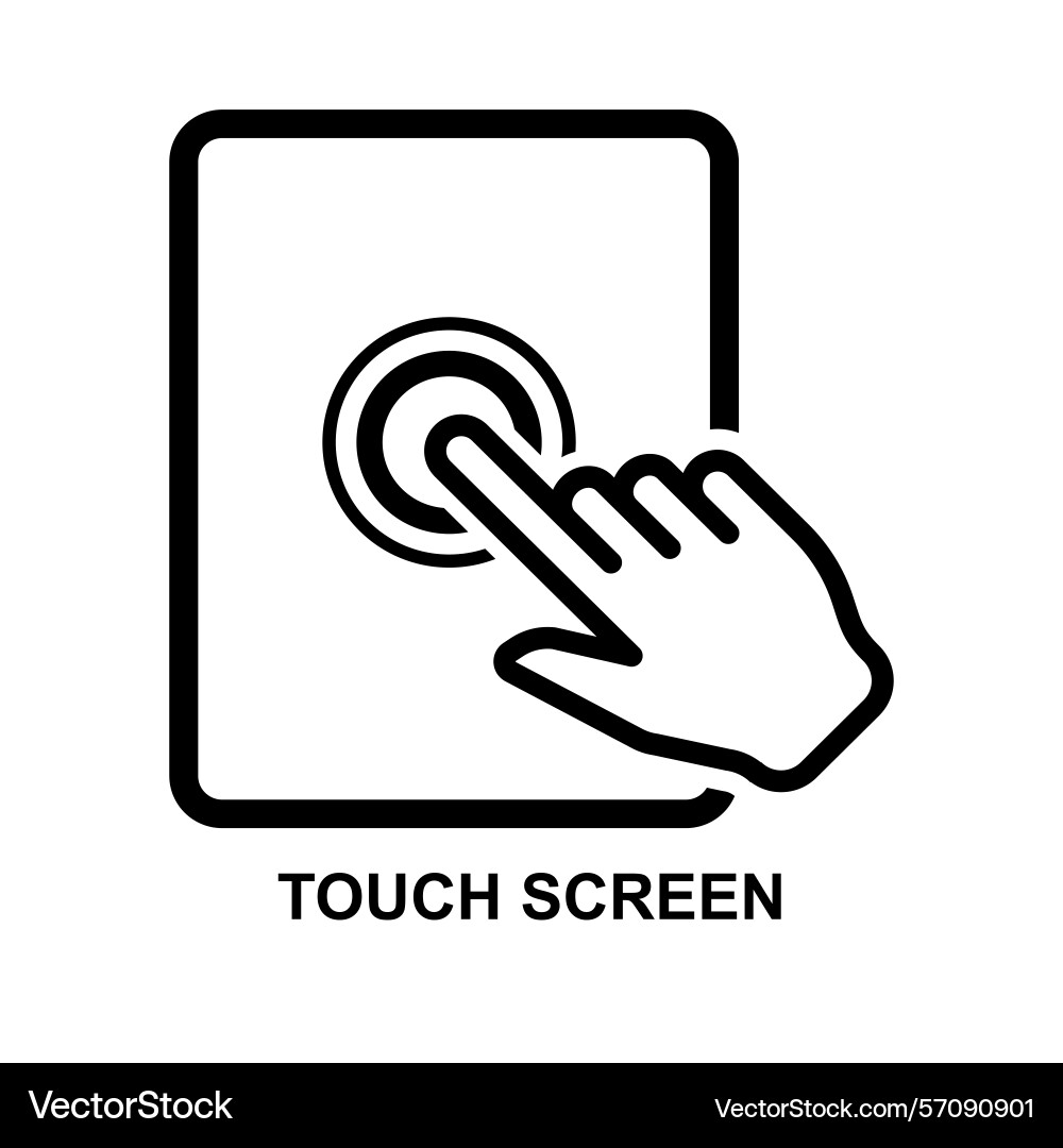 Touch screen icon click point isolated Touch screen icon click point isolated vector image