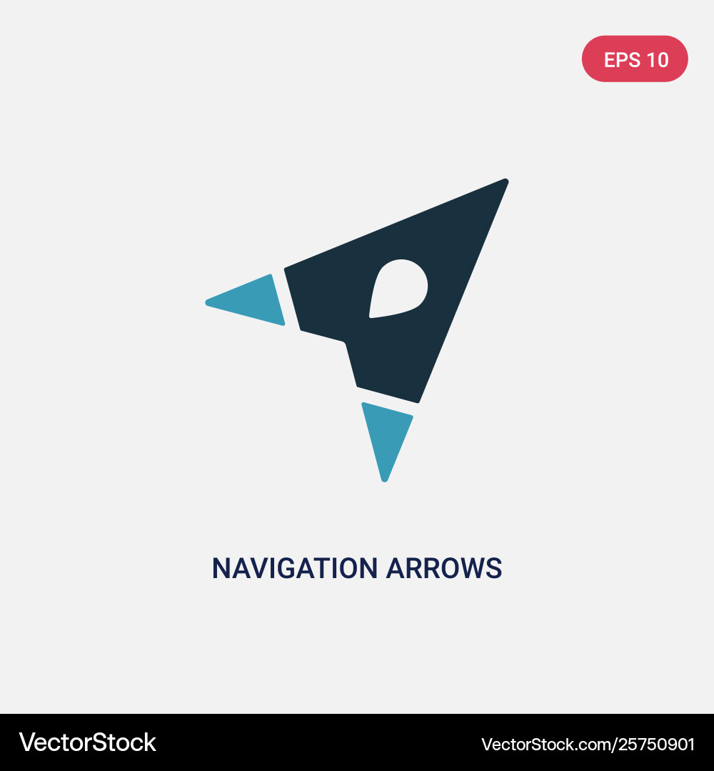 Two color navigation arrows icon from user Two color navigation arrows icon from user vector image