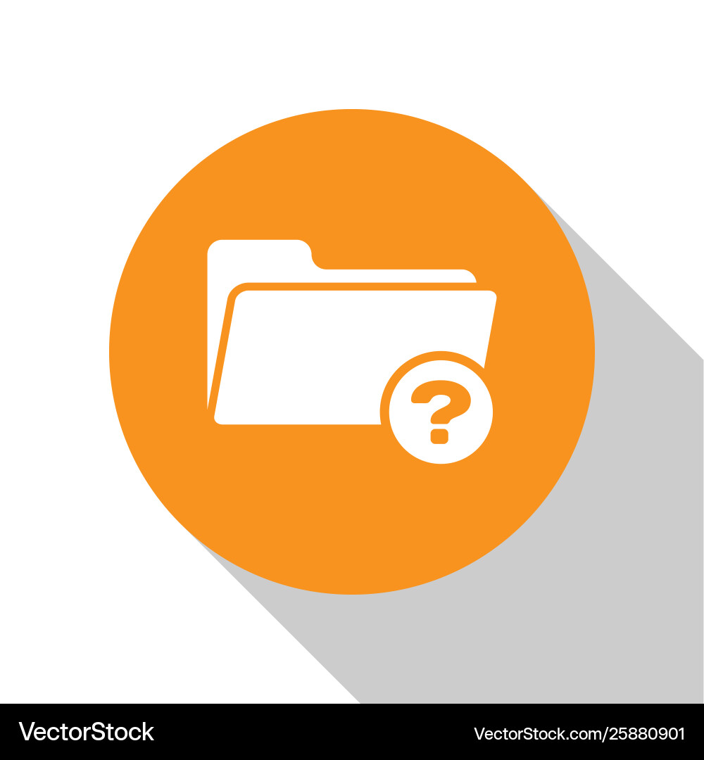 White unknown directory icon isolated on White unknown directory icon isolated on Vector Image
