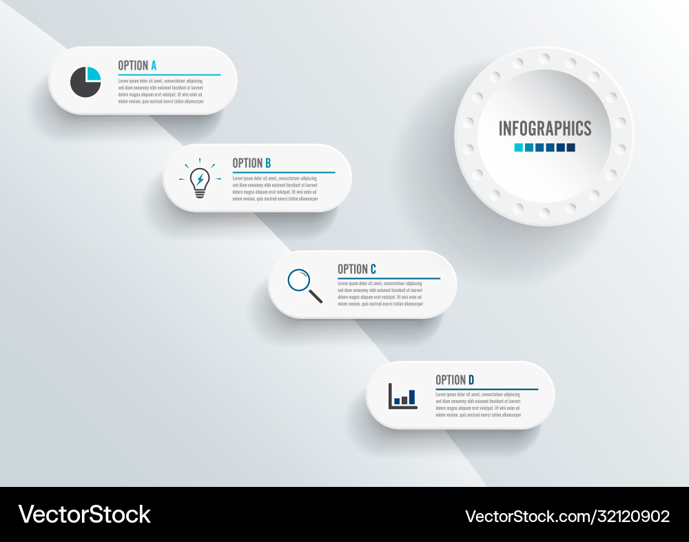 Abstract elements graph infographic template Abstract elements graph infographic template vector image