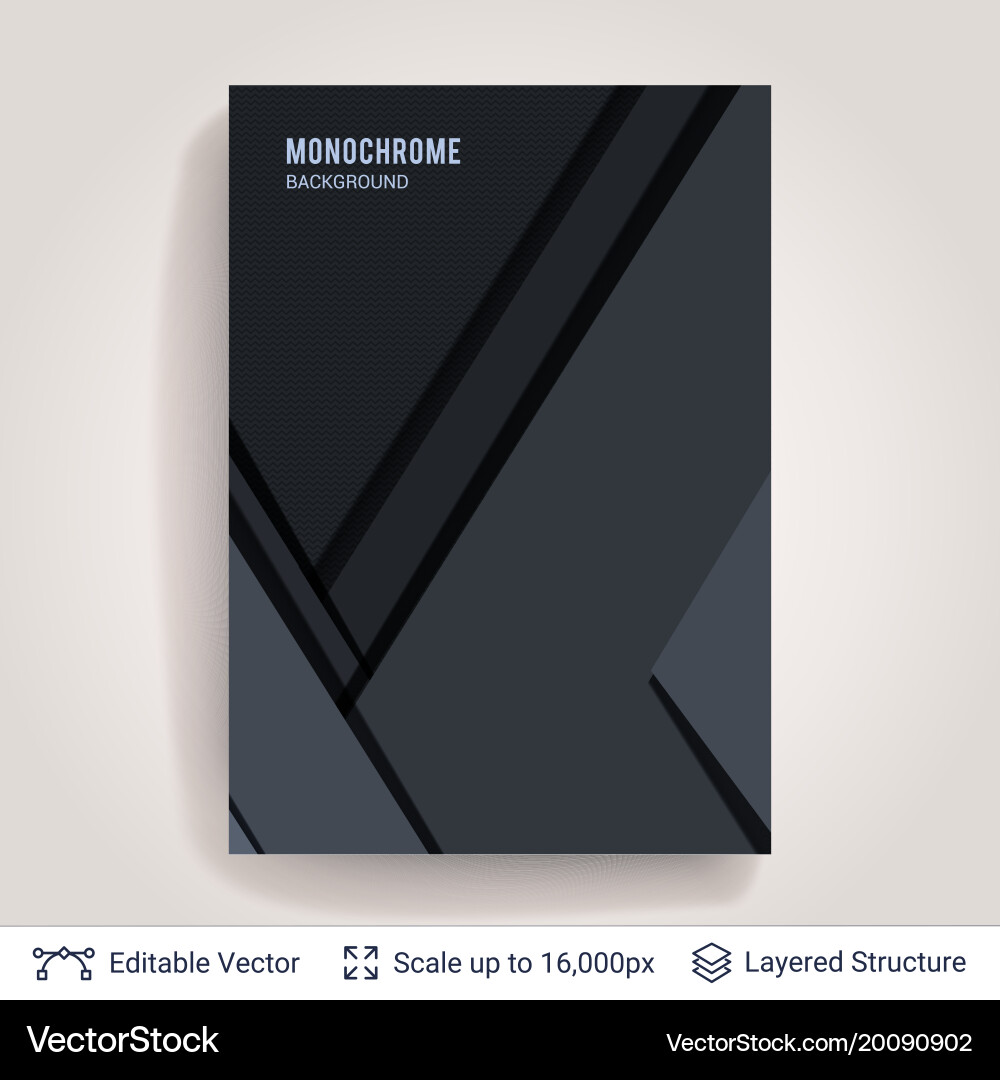Abstract gray shapes shadow overlap 3d dimension Vector Image