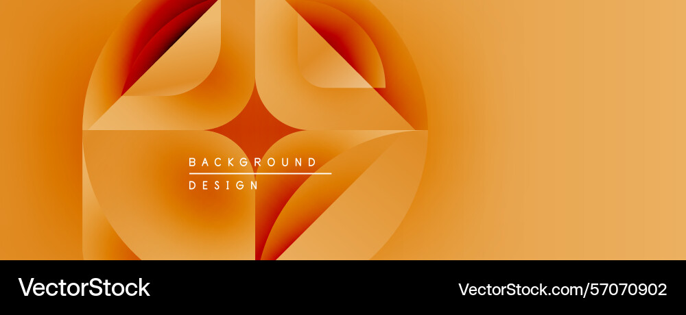 Abstract orange design circular shapes overlap Vector Image