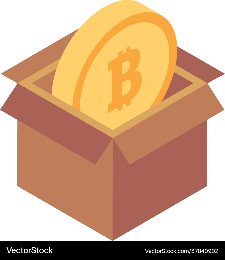 Bitcoin box (37840902) – Royalty-Free Vector | VectorStock