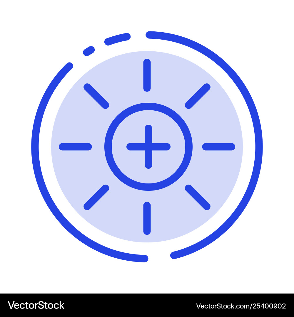 Brightness interface ui user blue dotted line Brightness interface ui user blue dotted line vector image