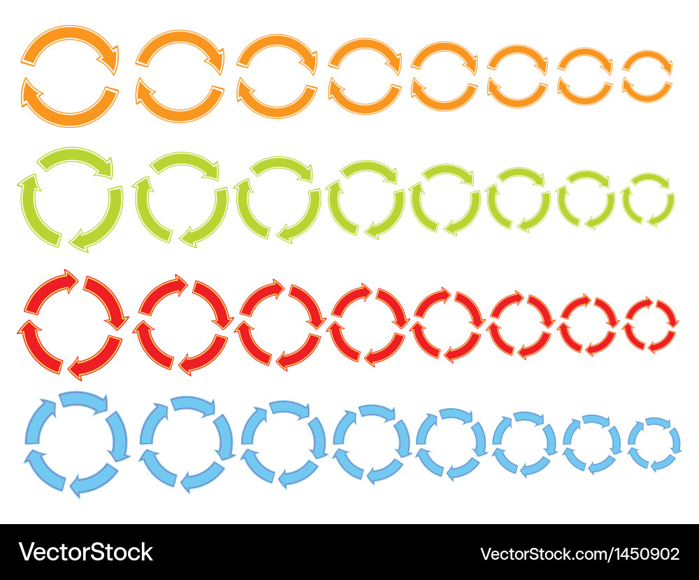 Circular Arrows Icons - Cycle & Repeat vector image